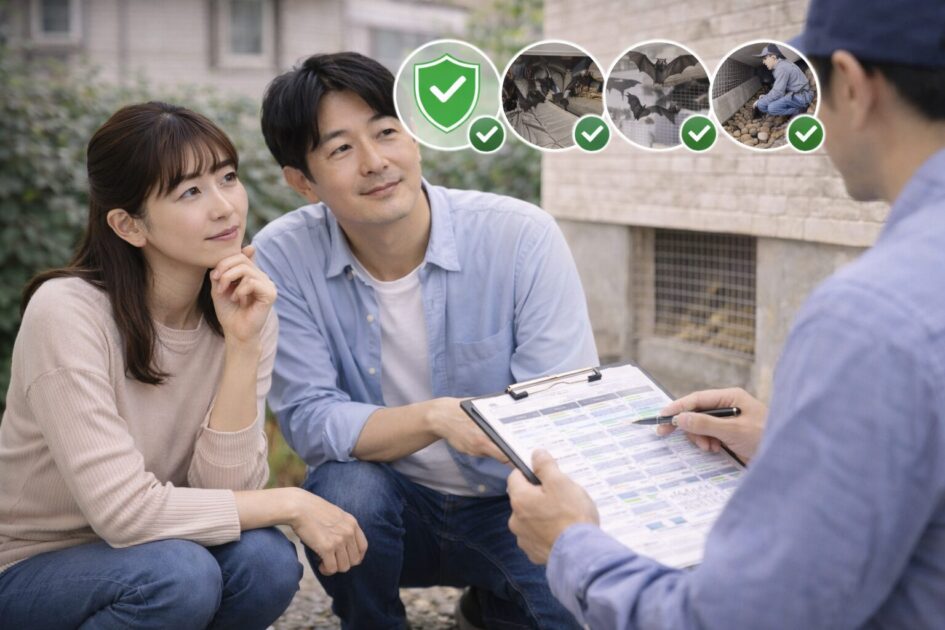 福岡のコウモリ駆除は「安全確保→記録→追い出し→封鎖→清掃」で決める