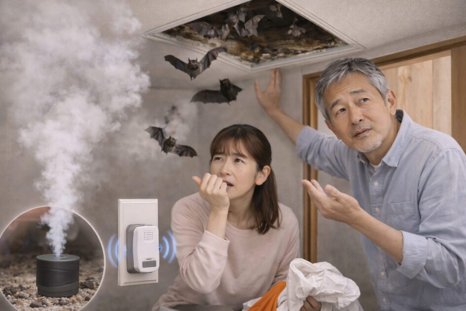 忌避剤・燻煙剤・超音波は効く？「追い出し単発」の落とし穴