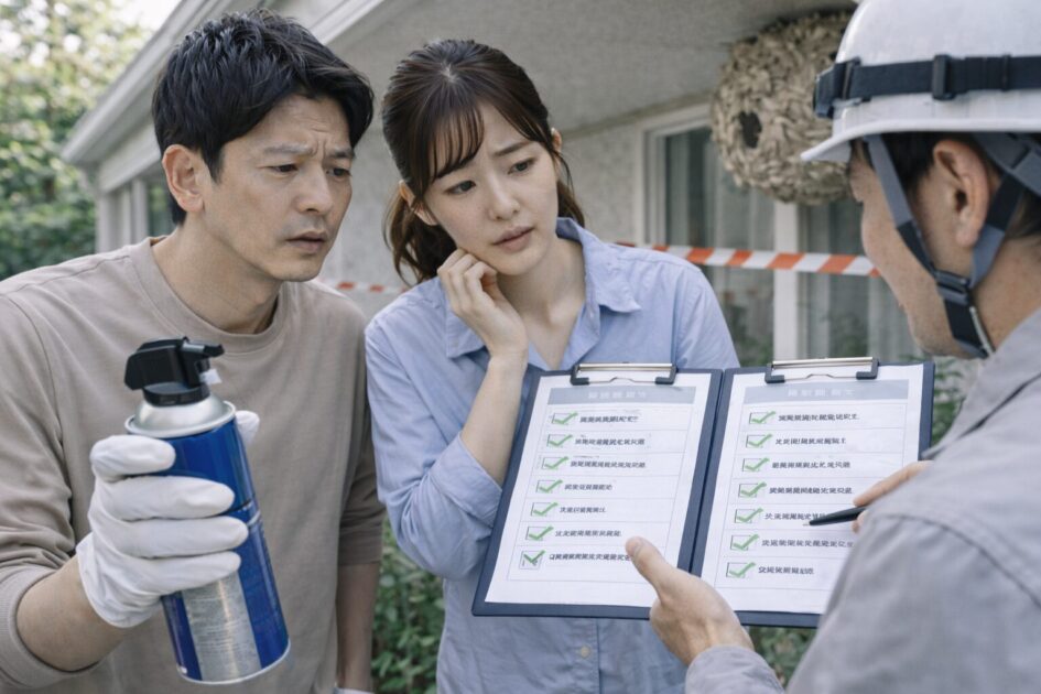 スズメバチ駆除スプレーは「危険ライン確認×安全×同条件比較」で決める