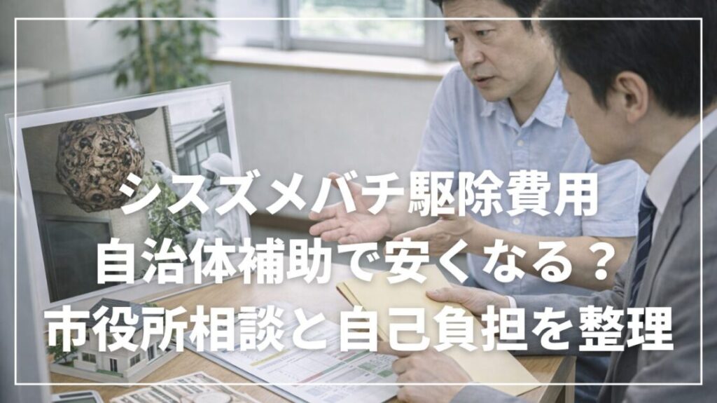 スズメバチ駆除費用は自治体補助で安くなる？市役所相談と自己負担を整理