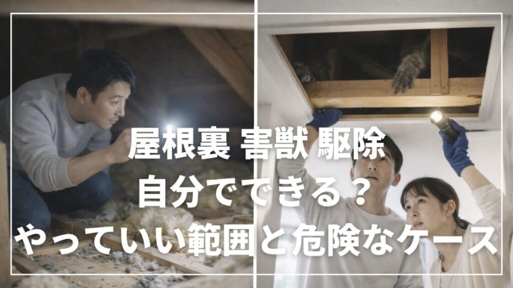 屋根裏 害獣 駆除は自分でできる？やっていい範囲と危険なケース