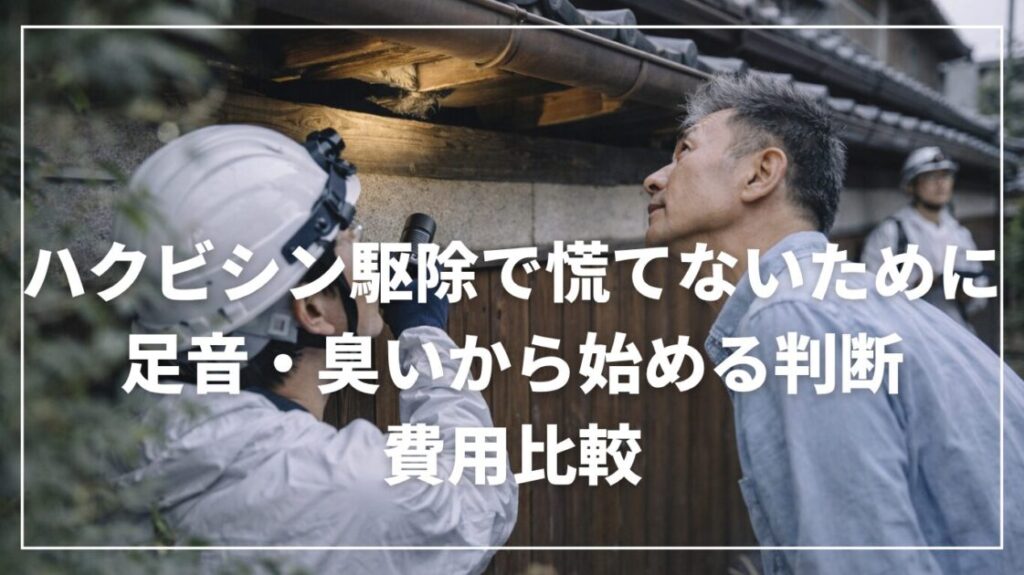 ハクビシン駆除で慌てないために｜足音・臭いから始める判断と費用比較