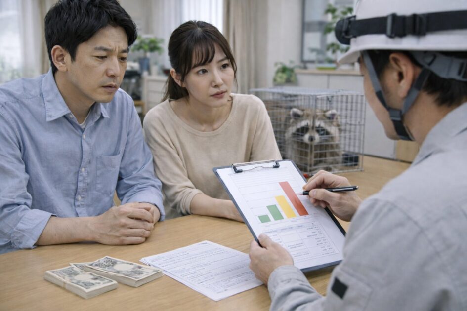 東京都のアライグマ駆除の費用相場｜封鎖・清掃まで含めた見方