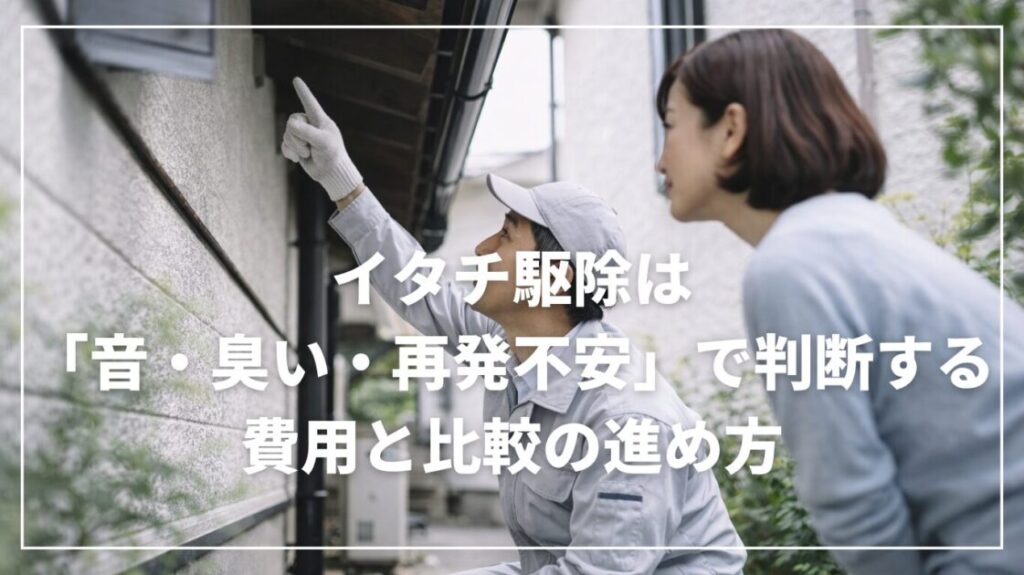 イタチ駆除は「音・臭い・再発不安」で判断する｜費用と比較の進め方