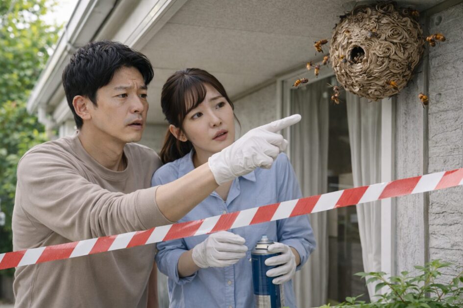 スズメバチ駆除スプレーで対応できるのはどこまで？「危険ライン」を先に確認