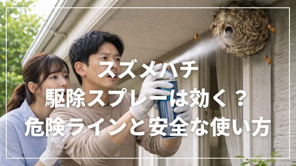 スズメバチ駆除スプレーは効く？危険ラインと安全な使い方