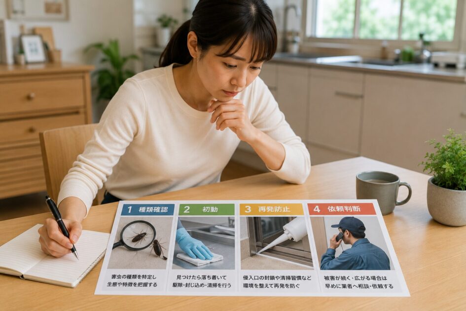 害虫駆除は種類確認・初動・再発防止・依頼判断の順で進める