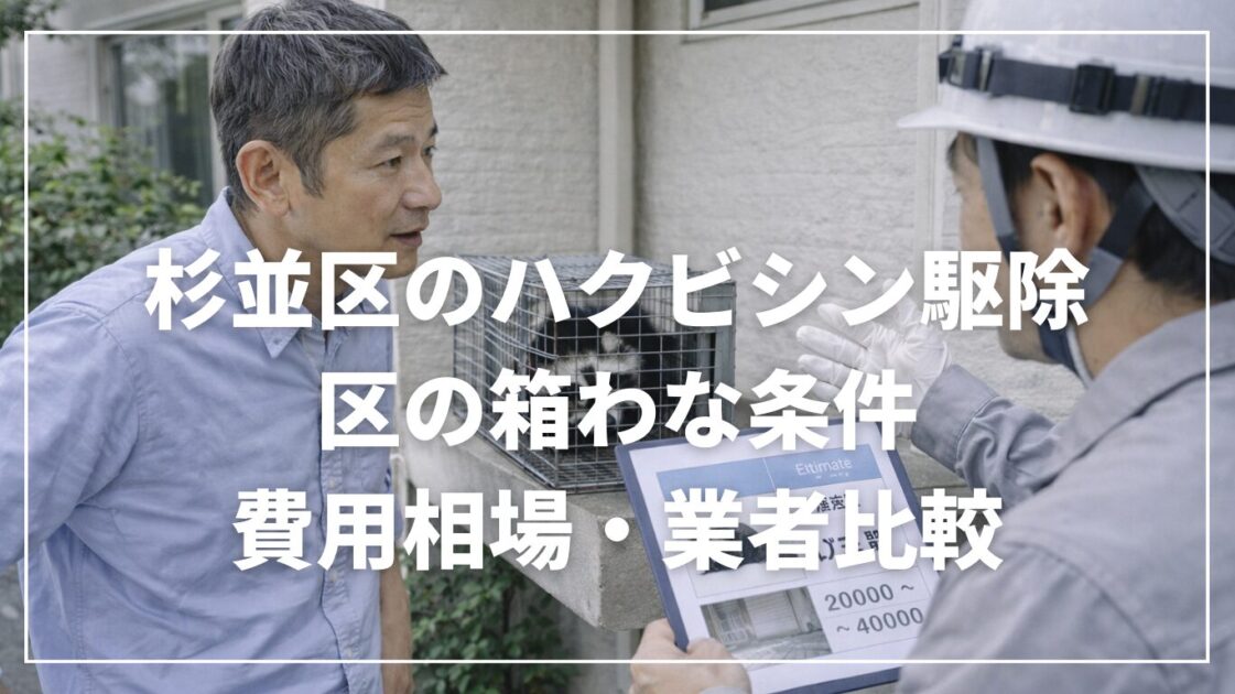 杉並区のハクビシン駆除｜区の箱わな条件と費用相場・業者比較