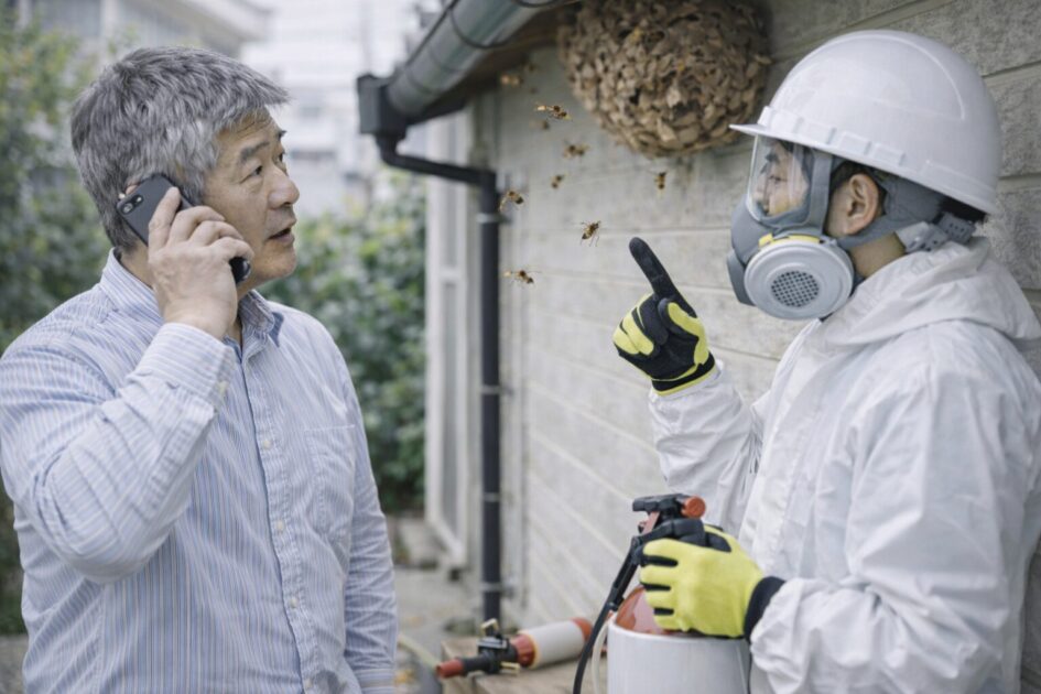 岐阜でまずやること｜スズメバチの巣を見つけた当日対応