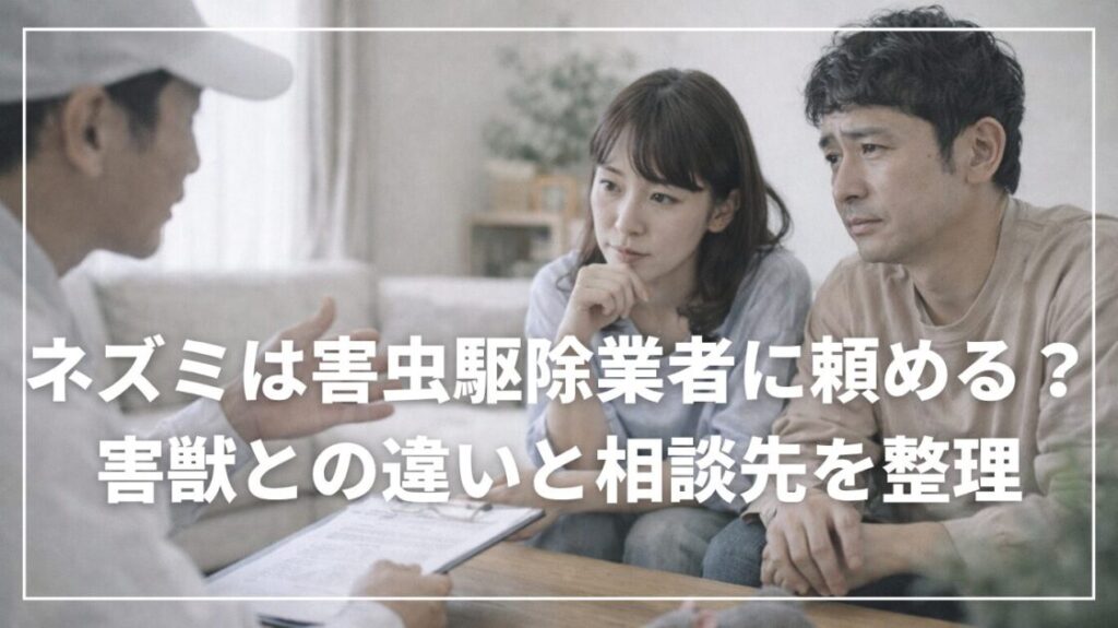 ネズミは害虫駆除業者に頼める？害獣との違いと相談先を整理