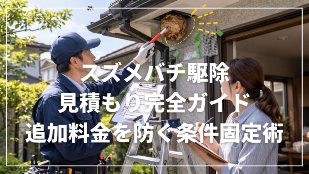 スズメバチ駆除の見積もり完全ガイド｜追加料金を防ぐ条件固定術