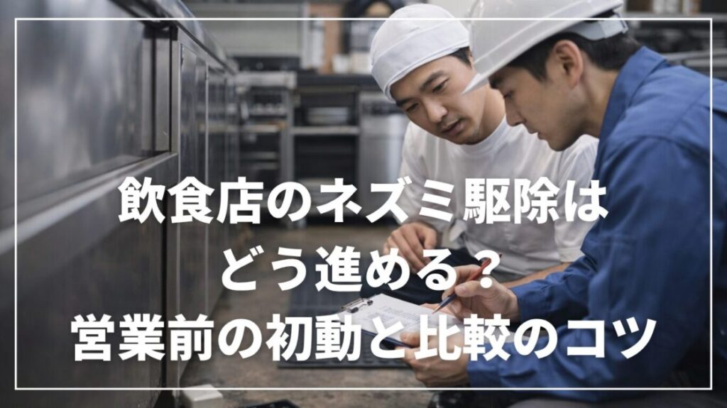 飲食店のネズミ駆除はどう進める？営業前の初動と比較のコツ