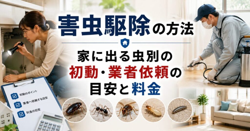 害虫駆除の方法｜家に出る虫別の初動・業者依頼の目安と料金