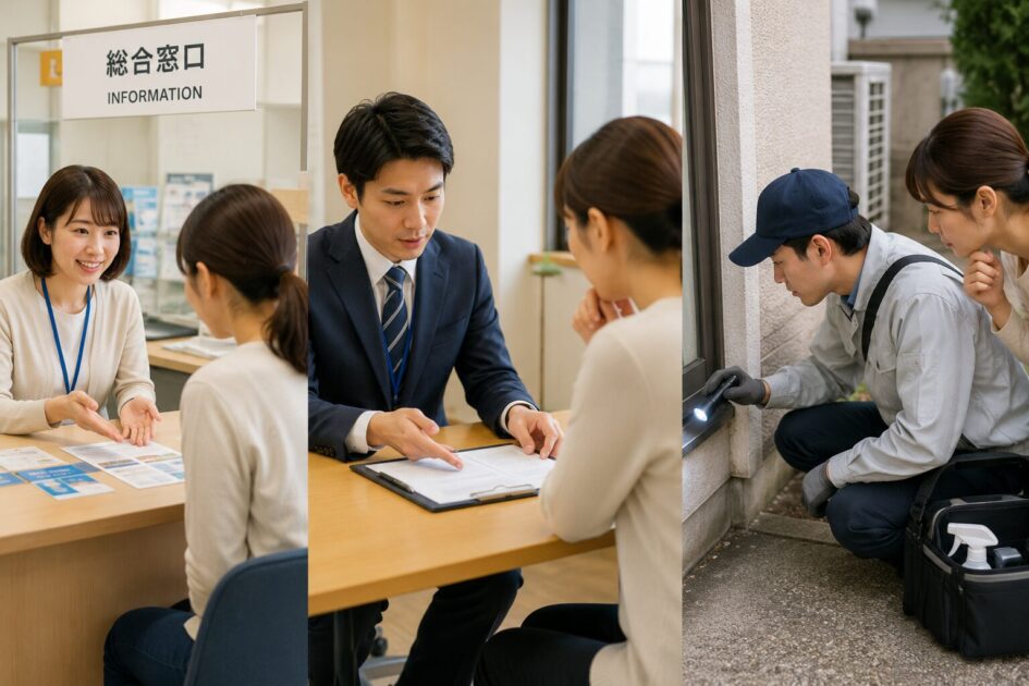 市役所・管理会社・害虫駆除業者の使い分け