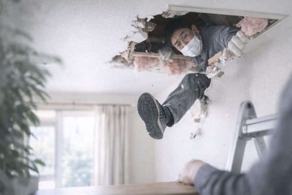 屋根裏の害獣駆除で危険なケース