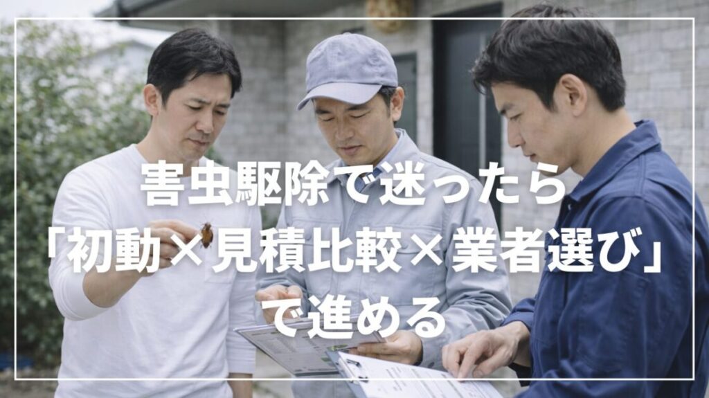 害虫駆除で迷ったら「初動×見積比較×業者選び」で進める