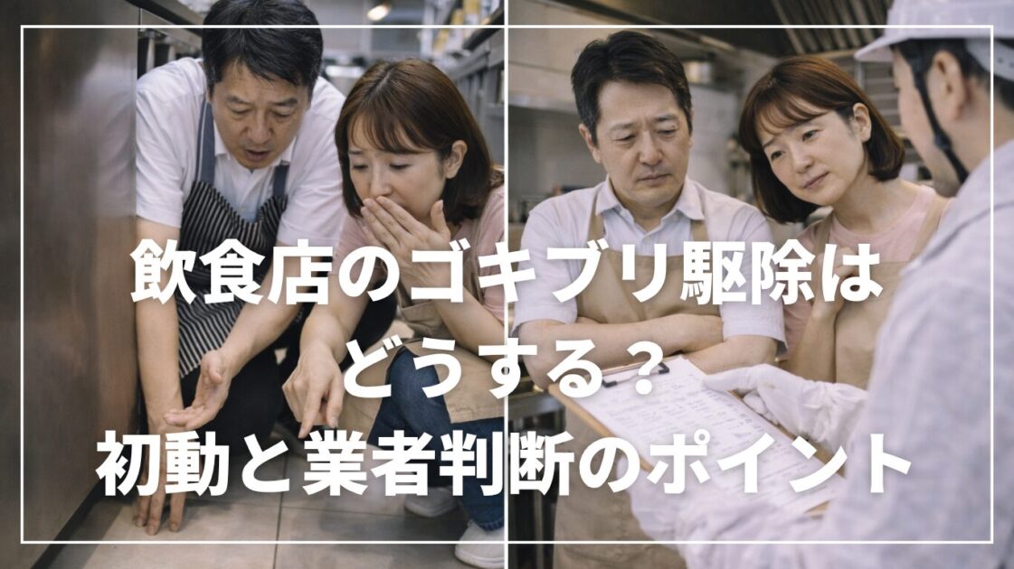 飲食店のゴキブリ駆除はどうする？初動と業者判断のポイント