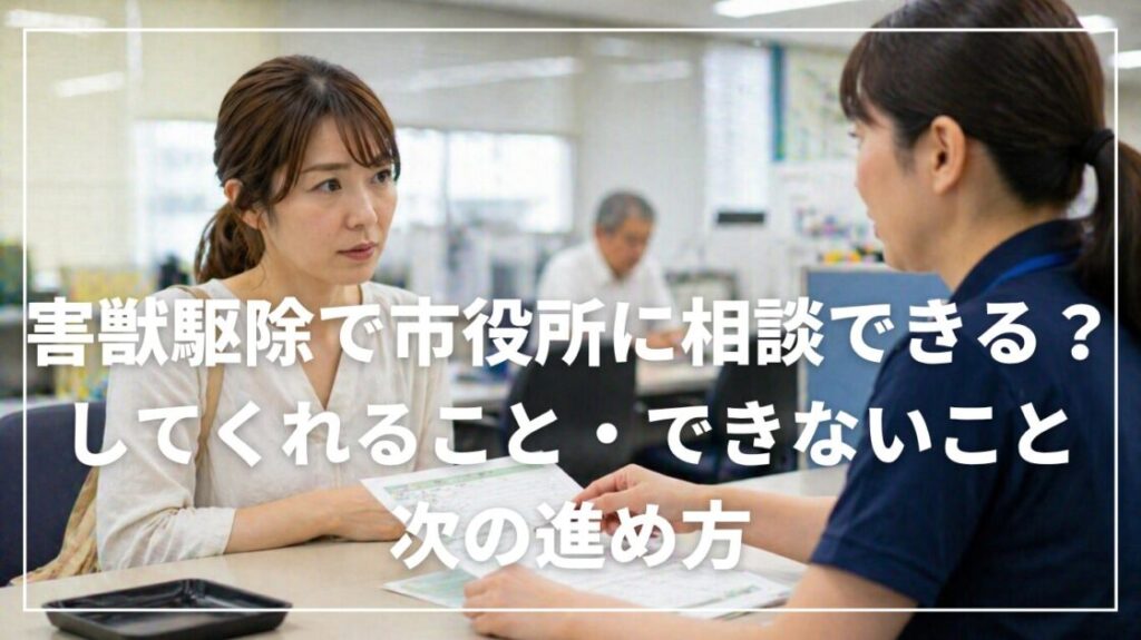 害獣駆除で市役所に相談できる？してくれること・できないこと・次の進め方