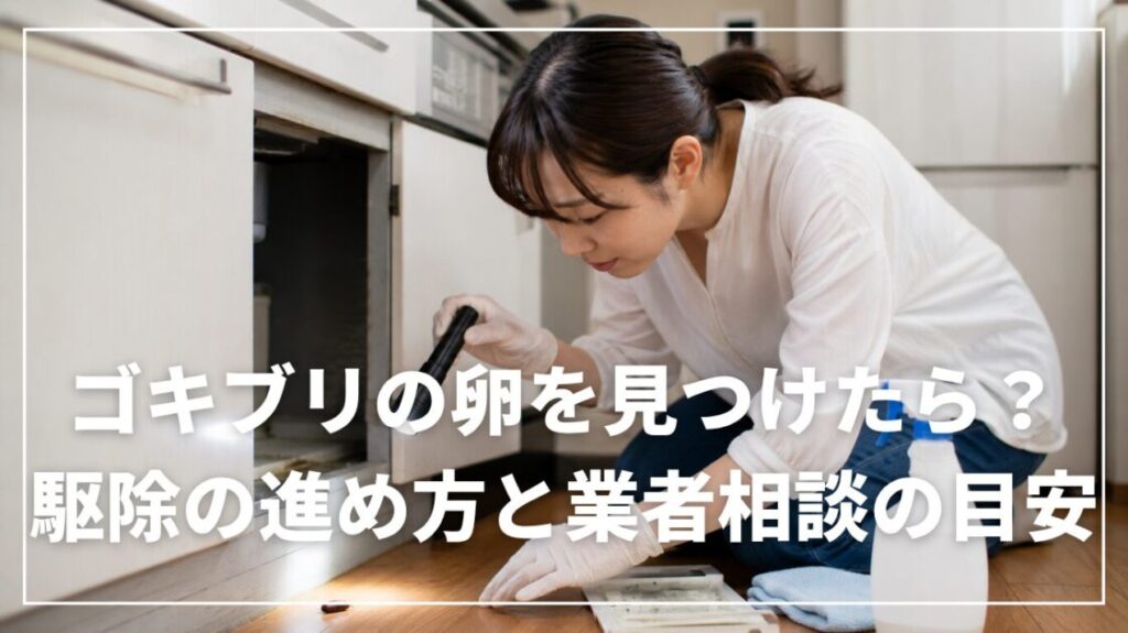 ゴキブリの卵を見つけたら？駆除の進め方と業者相談の目安