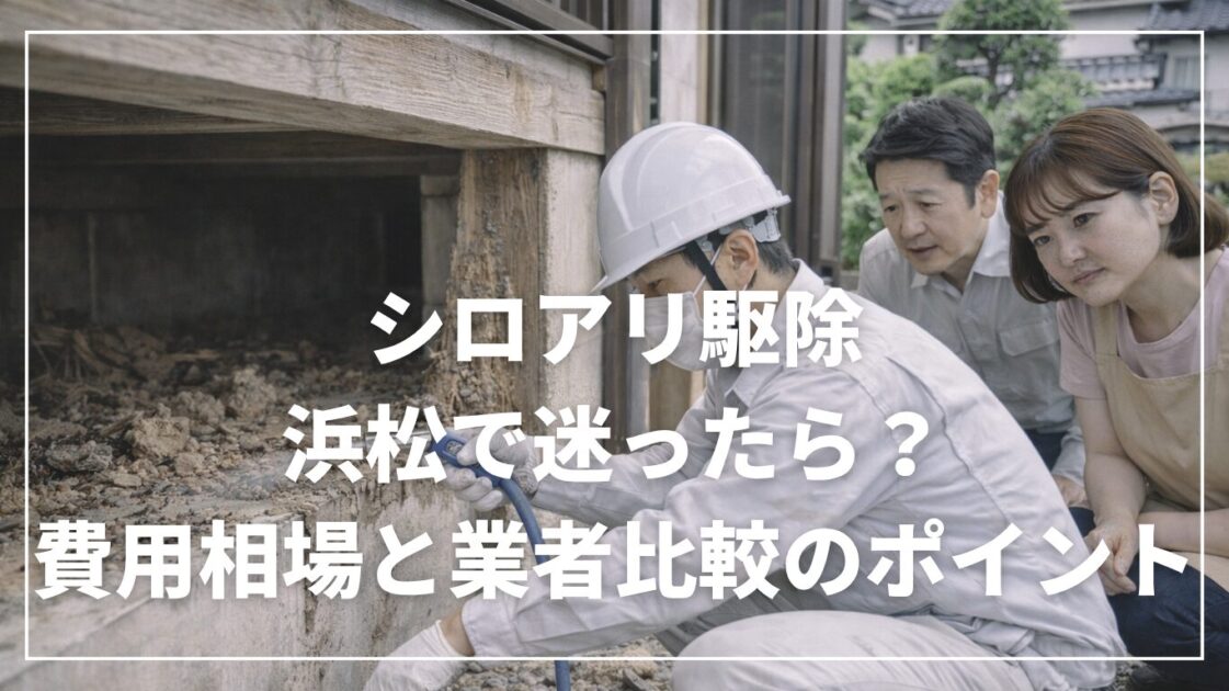 シロアリ駆除浜松で迷ったら？費用相場と業者比較のポイント