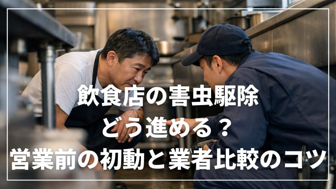 飲食店の害虫駆除はどう進める？営業前の初動と業者比較のコツ