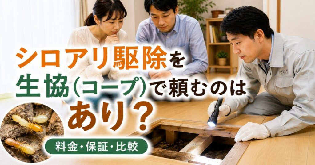 シロアリ駆除を生協（コープ）で頼むのはあり？料金・保証・比較