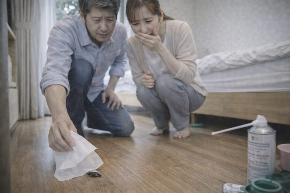 部屋で害虫が出たときに最初にやること