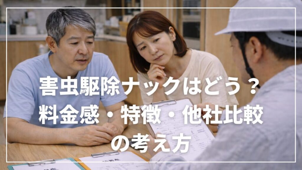 害虫駆除ナックはどう？料金感・特徴・他社比較の考え方