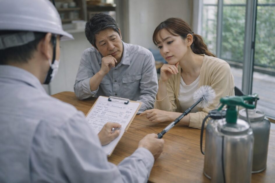 クモ駆除を業者に頼むなら何を比較すべき?