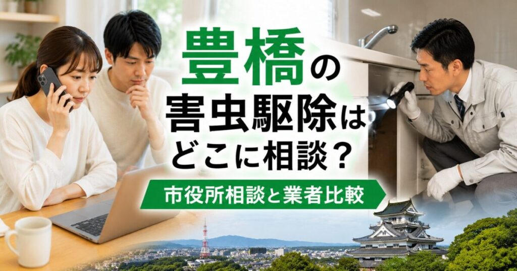 豊橋の害虫駆除はどこに相談？市役所相談と業者比較