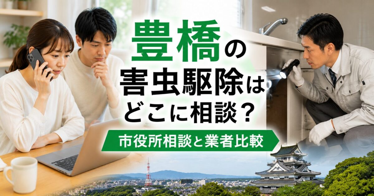 豊橋の害虫駆除はどこに相談?市役所相談と業者比較