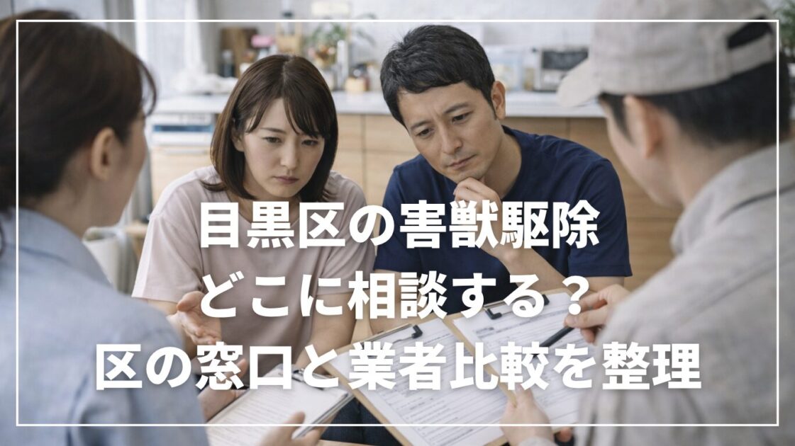 目黒区の害獣駆除はどこに相談する？区の窓口と業者比較を整理