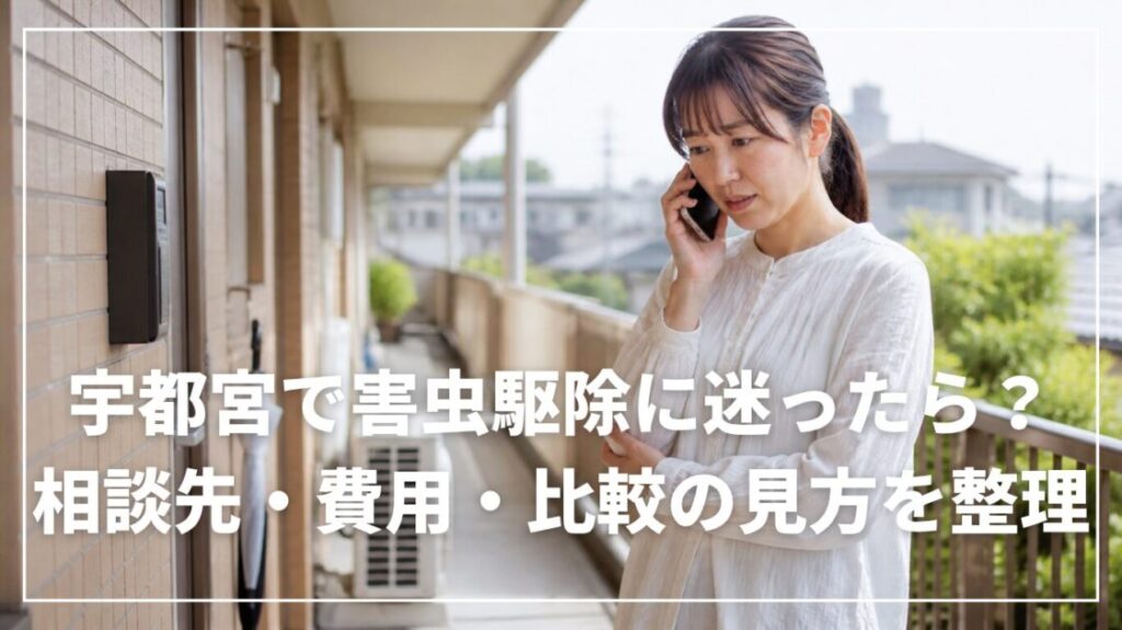 宇都宮で害虫駆除に迷ったら？相談先・費用・比較の見方を整理