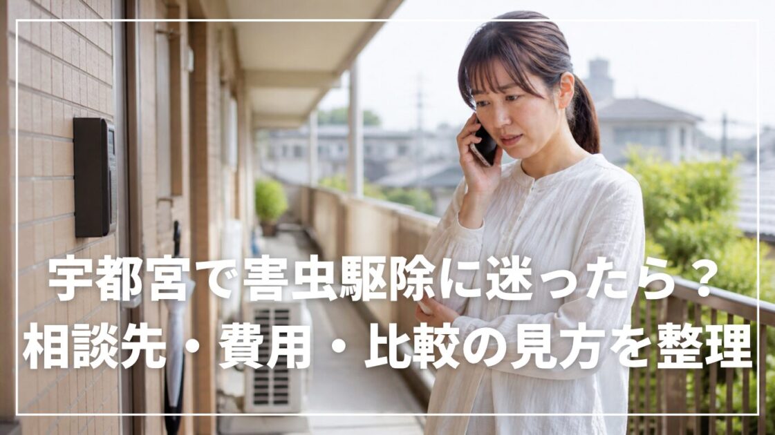 宇都宮で害虫駆除に迷ったら？相談先・費用・比較の見方を整理