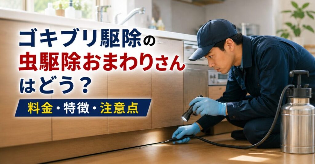 ゴキブリ駆除の虫駆除おまわりさんはどう？料金・特徴・注意点