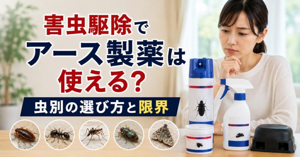 害虫駆除でアース製薬は使える？虫別の選び方と限界