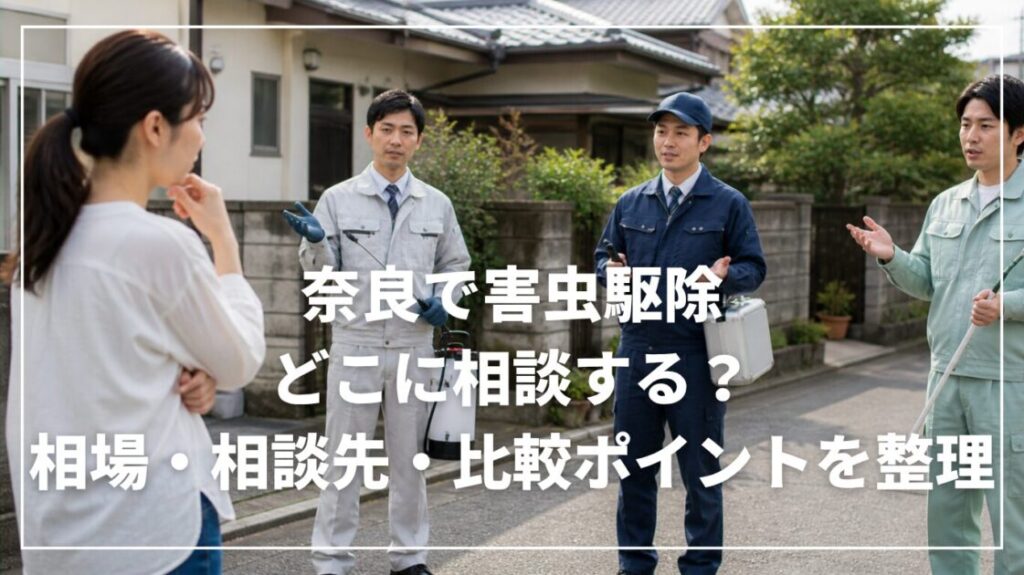 奈良で害虫駆除はどこに相談する？相場・相談先・比較ポイントを整理