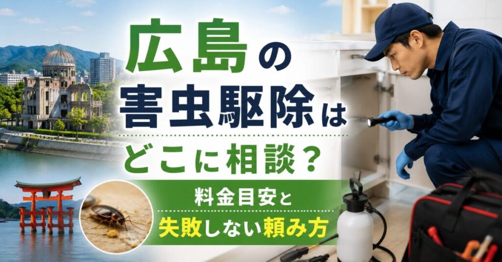広島の害虫駆除はどこに相談？料金目安と失敗しない頼み方
