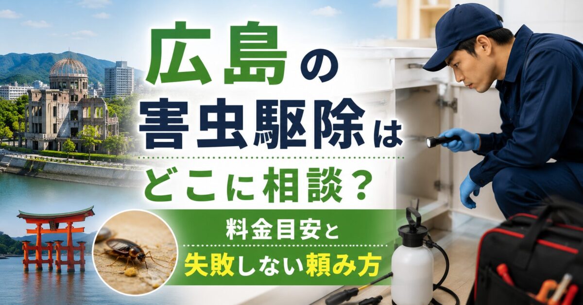 広島の害虫駆除はどこに相談?料金目安と失敗しない頼み方
