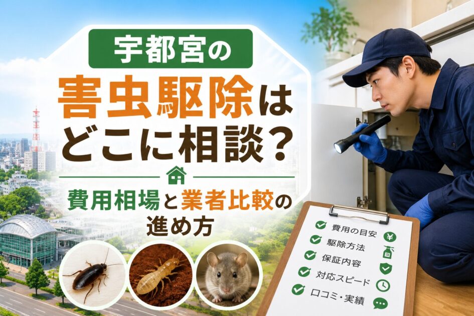 宇都宮の害虫駆除はどこに相談？費用相場と業者比較の進め方