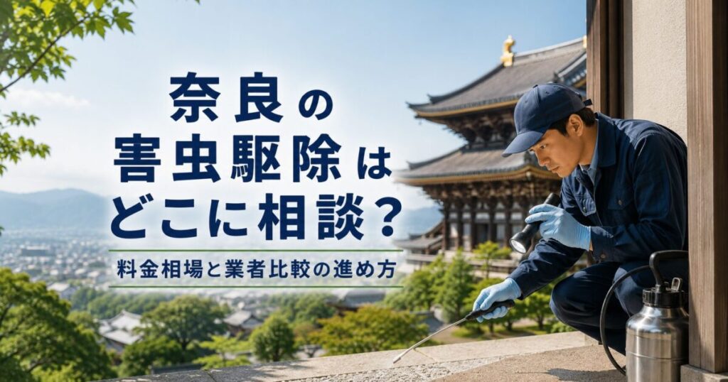 奈良の害虫駆除はどこに相談？料金相場と業者比較の進め方