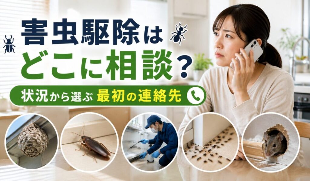害虫駆除はどこに相談？状況から選ぶ最初の連絡先