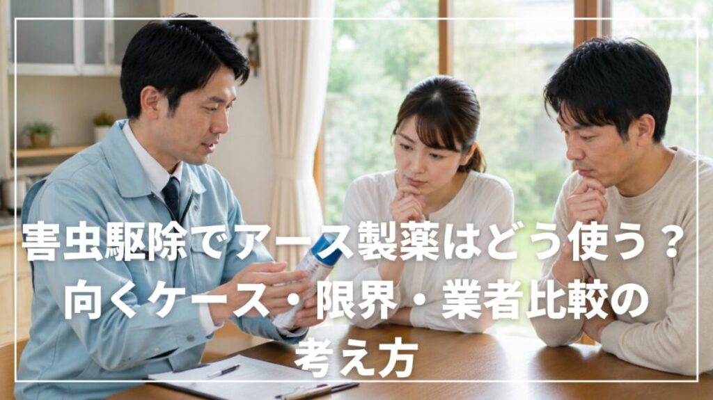 害虫駆除でアース製薬はどう使う？向くケース・限界・業者比較の考え方
