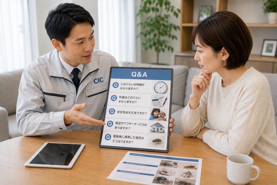 害虫駆除のCICでよくある質問(FAQ)