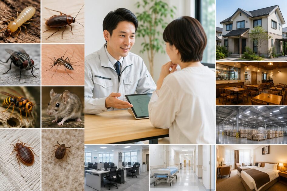 CICが対応する害虫と施設の種類