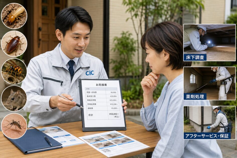 CICの害虫駆除料金は?見積もりで確認する項目