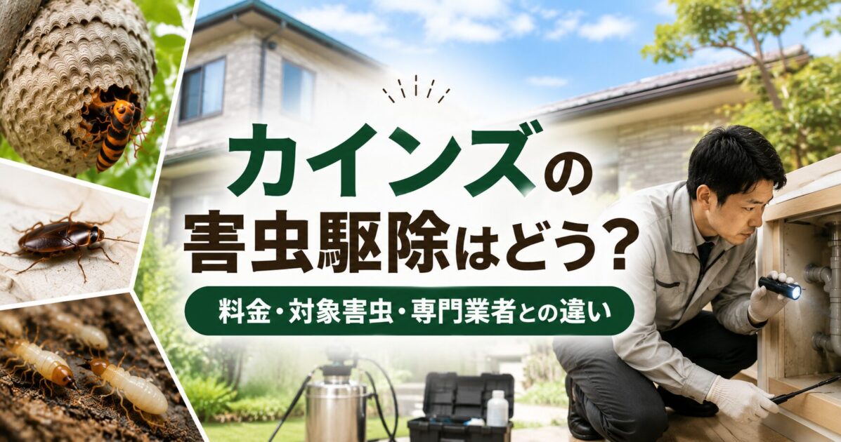 カインズの害虫駆除はどう？料金・対象害虫・専門業者との違い