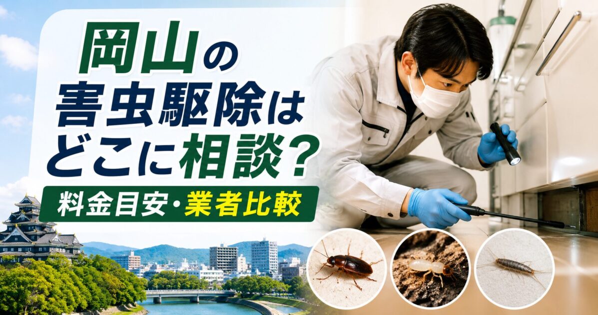 岡山の害虫駆除はどこに相談?料金目安・業者比較
