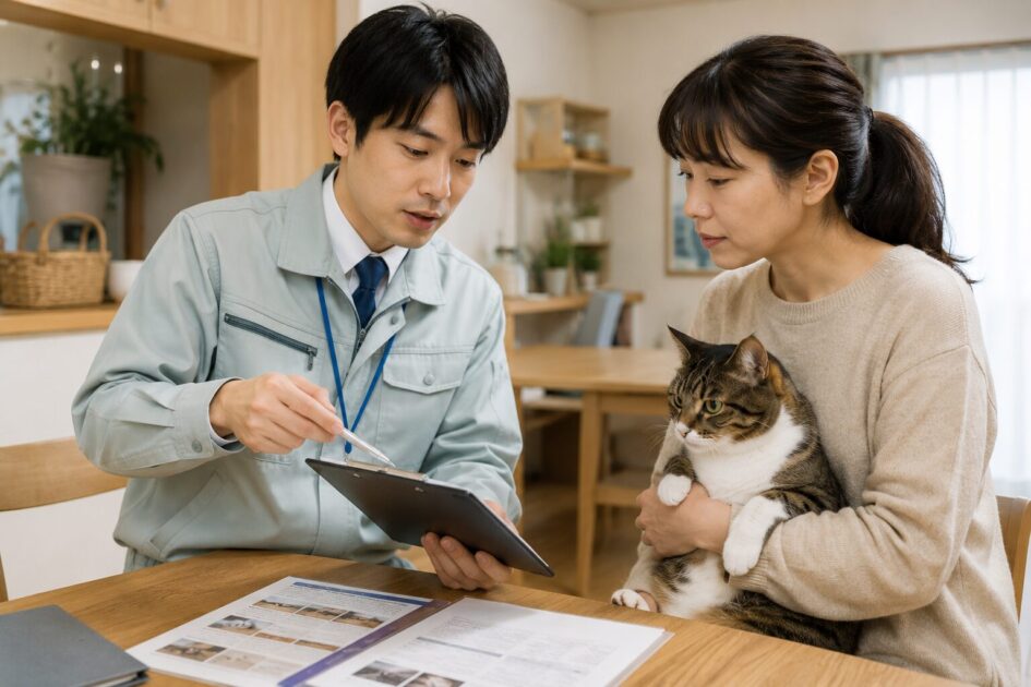 猫がいる家庭で見積もり時に確認すること
