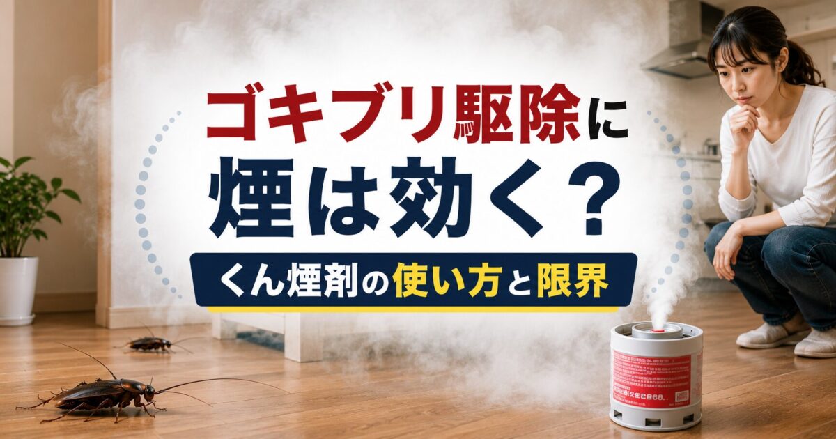 ゴキブリ駆除に煙は効く?くん煙剤の使い方と限界